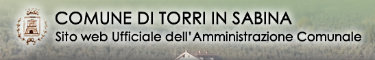 Comune di Torri in Sabina - sito web ufficiale dell'Amministrazione comunale